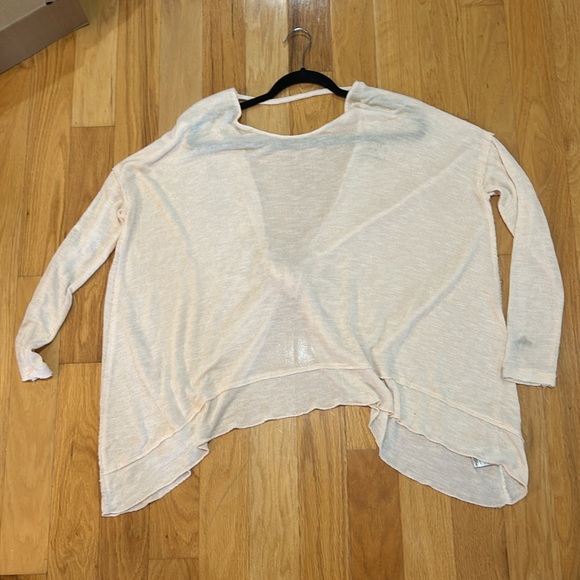 Free People We The Free Knot Back Cream Top Size M - Picture 5 of 7
